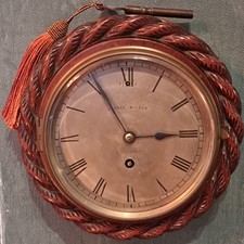 Antique George Wilson London Wooden Rope Twist Wall Clock Platform Movment GWO.