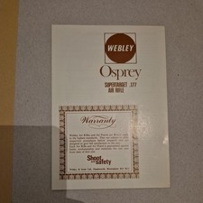 Vintage webley scott - vintage, osprey