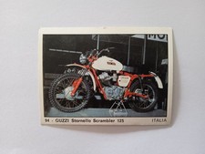 MOTORCYCLE FIGURE 2000 PANINI 1972 GUZZI STORNELLO SCRAMBLER 125 n 94 WITH VELINA