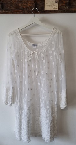 Juliet dunn white sheer - white, beach