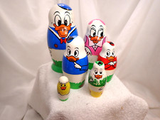 Full set Vintage Fed Rep of Germany 60s Donald Duck Nesting Dolls Eichorn Disney