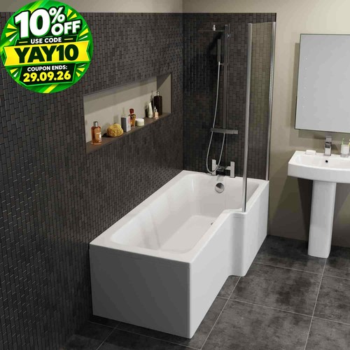 Modern shaped shower bath - shaped,