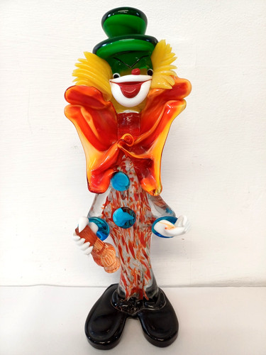 Murano glass clown figurine - murano,