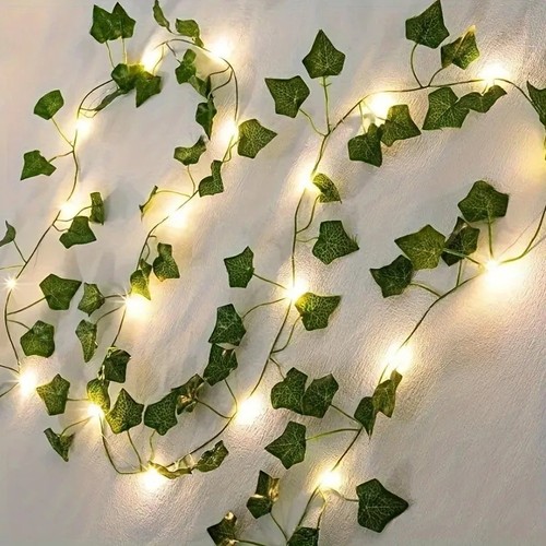 Green leaf string - leaf, lights