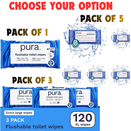 Pura flushable moist - pura, toilet