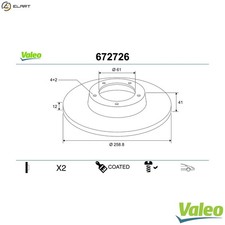 2x BRAKE DISC 672726 FOR