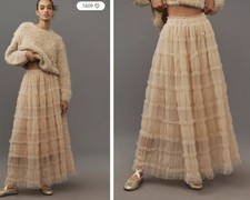 Anthropologie Shirred Tulle