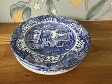 6 Spode Italian Blue & White Small Side Cake Sandwich Plates