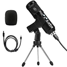 USB Microphone with Mic Stand,STUDIO Professional Condenser Recording Microphone
