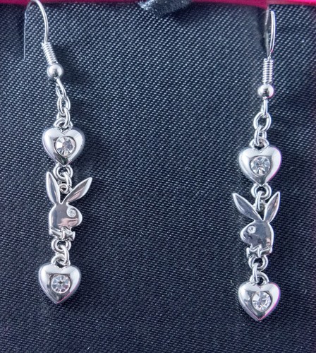 Playboy bunny drop earrings - playboy,