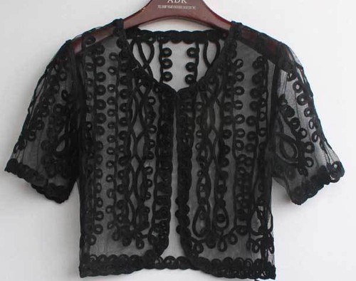 Sheer bolero shrug dress cover - dress,