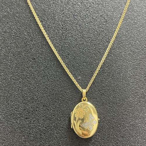 Yellow gold locket with - 9,