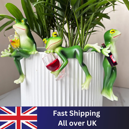 Frog hanging flower - flower, pot