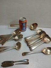 Bundle of  Vintage Walker & Hall Silver Plated  Assorted spoons, ladle 