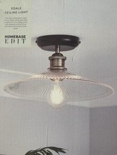 Homebase Edale Ceiling Light Black and Antique Brass 632703