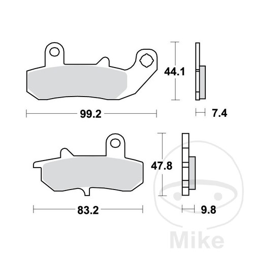 3106 sintered rear brake pads - 3106-sintered,