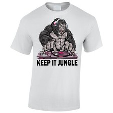 Jungle Junglist  T-Shirt Drum And Bass Keep It Jungle Men's Rave DTG