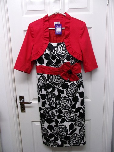 Libra black white floral - floral, dress