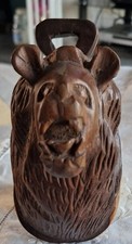 VTG HAND Carved Wooden Bear Could Be Black Forest region or Russia? Hanging READ