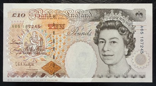 Old ten pound - £10, note