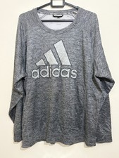 Adidas Team Issue Long Sleeve Top XL Grey Logo Pullover Training Sweatshirt