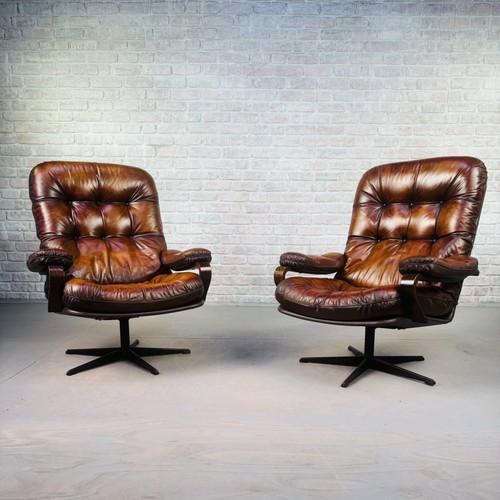 Pair vintage danish tan - vintage,