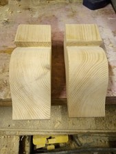 PINE WOOD CORBELS x 2