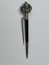 Unusual Sword Staff Sceptre WW1/ WW2 Royal Navy Sweetheart Brooch Hat Pin Jewels