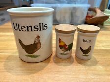 Vintage Cloverleaf Farm Animals 3 Storage Jars