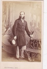 CDV PHOTO- DAPPER MAN. PAINTED