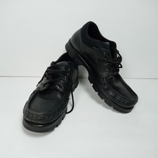 Moshulu, Classic Shoe Black Leather Chunky Moccasin  Walking Shoes Est UK 9