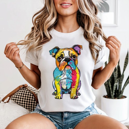 Colourful bulldog womens - colourful,