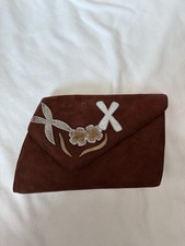 Gorgeous Brown Suede Handbag Brand New Without Tags