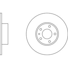 2x Brake Discs Solid For Alfa