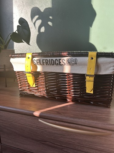 Selfridges empty hamper basket - hamper,
