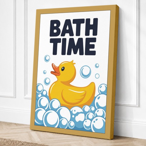 Bath time duck typography - bath,