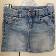 Gap Kids 2969 Pale Blue Denim Mini Skirt Adjustable Waist, 4 Pockets. Age 6 Reg