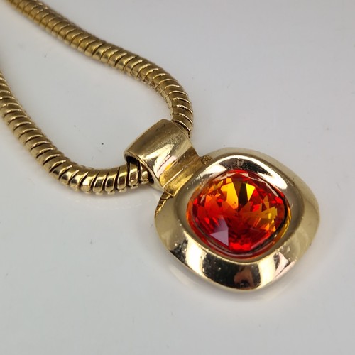 Grosse pendant necklace orange - necklace,