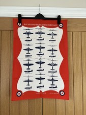 Tea towels 100 % Cotton NEW RAF Planes Of The World War 2.