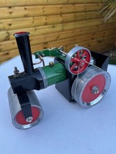 Vintage Mamod S.R.1 Live Steam Roller Engine, Fire Tray, Steering Rod, Boxed.
