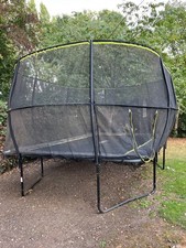 Rebo BASE14 14FT Base Jump Trampoline with Halo ll Enclosure - Black