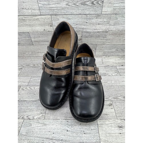 Naot black leather buckle - naot,