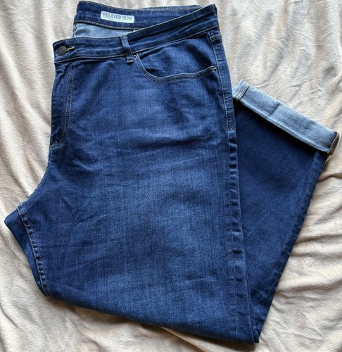 Relaxed fit indigo cuffed - fit,