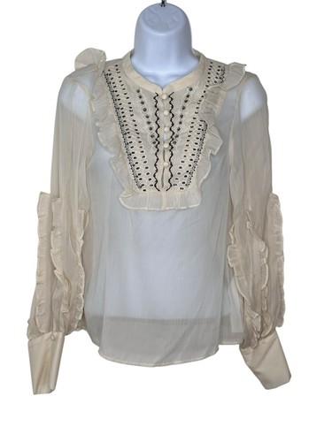 New zara sheer ruffled - zara, boho