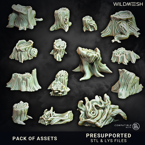 Assets tree trunks wild - assets,