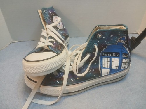 Hand painted canvas converse - painted,