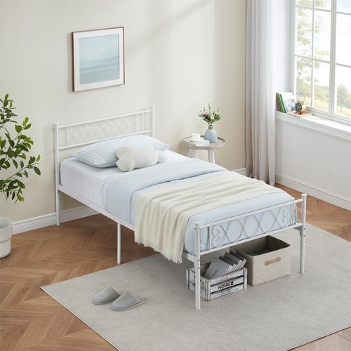 Twin metal platform bed - twin,