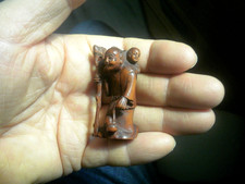 Hand Carved wood netsuke