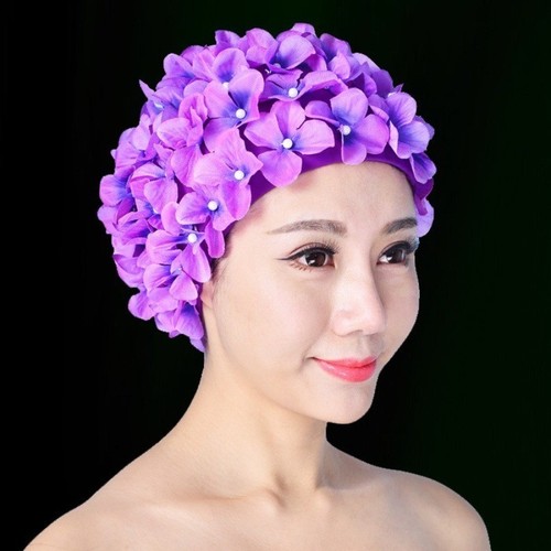 Women peal floral swim cap - women,