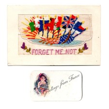 WW1 SILK EMBROIDERED GREETING